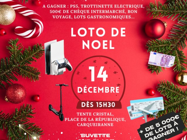 [COMPLET] Loto de Noël du CVB : un rendez-vous incontournable pour bien terminer l’année